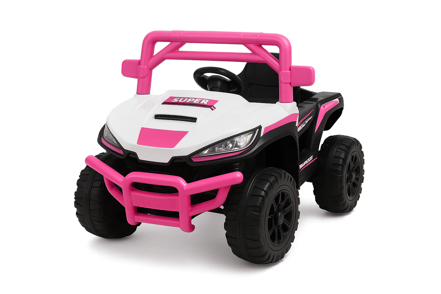 Kids Ride-On Car with 12V Battery Powered, Adjustable Speeds, Front Lights, R/C, and Four Wheel Suspension for Comfort - Image 4