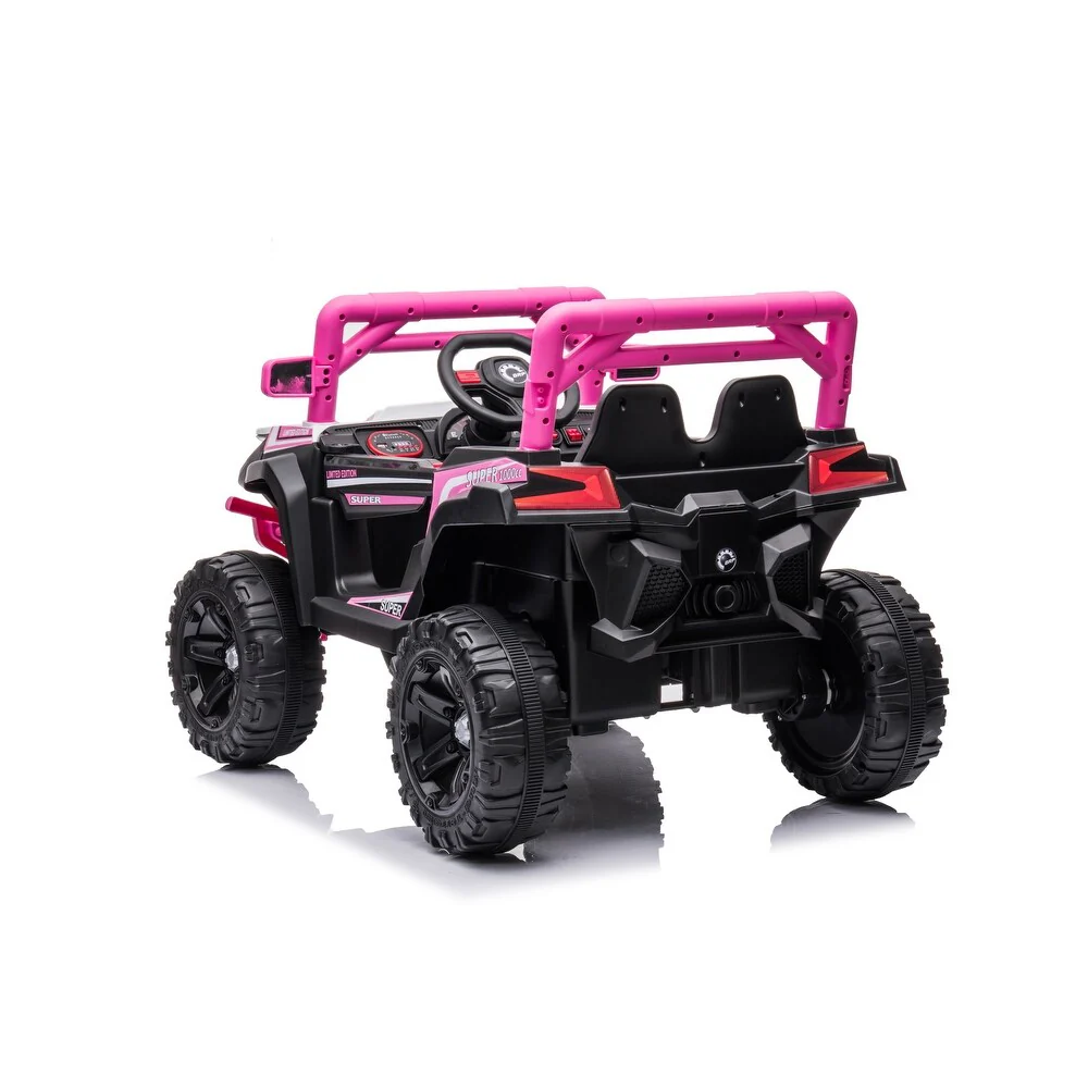 Kids Ride-On Car with 12V Battery Powered, Adjustable Speeds, Front Lights, R/C, and Four Wheel Suspension for Comfort - Image 6