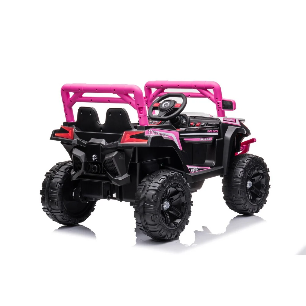 Kids Ride-On Car with 12V Battery Powered, Adjustable Speeds, Front Lights, R/C, and Four Wheel Suspension for Comfort - Image 7