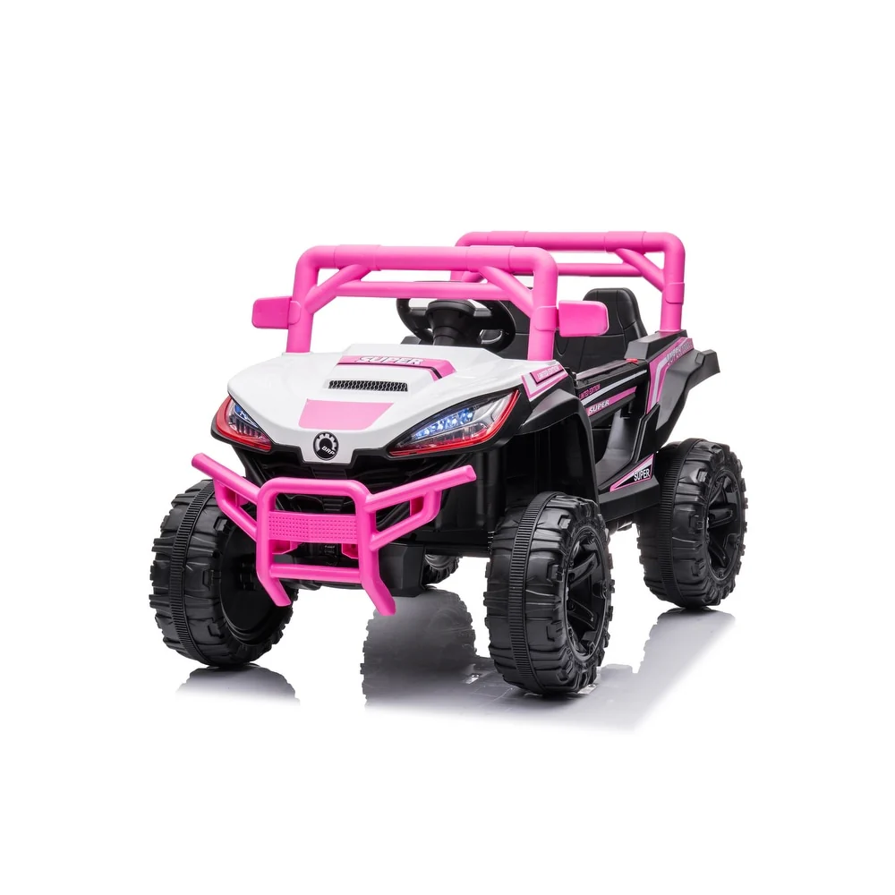 Kids Ride-On Car with 12V Battery Powered, Adjustable Speeds, Front Lights, R/C, and Four Wheel Suspension for Comfort - Image 8