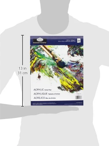 Royal Brush Royal Langnickel 22-Sheet Oil and Acrylic Essentials Artist Paper Pad, 9-Inch by 12-Inch - Image 4