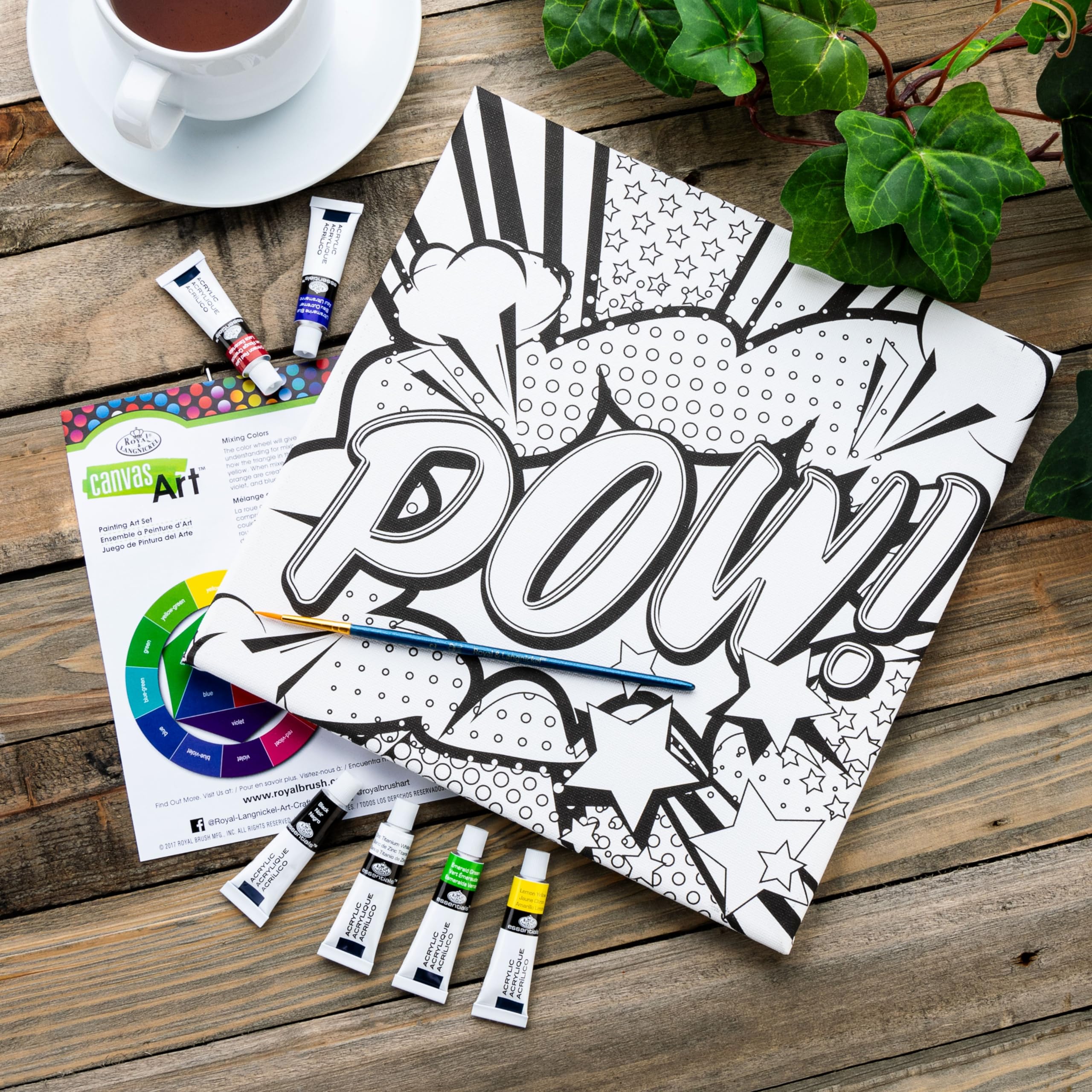 Royal & Langnickel 9pc Canvas Art Painting Art Set, POW - Image 5
