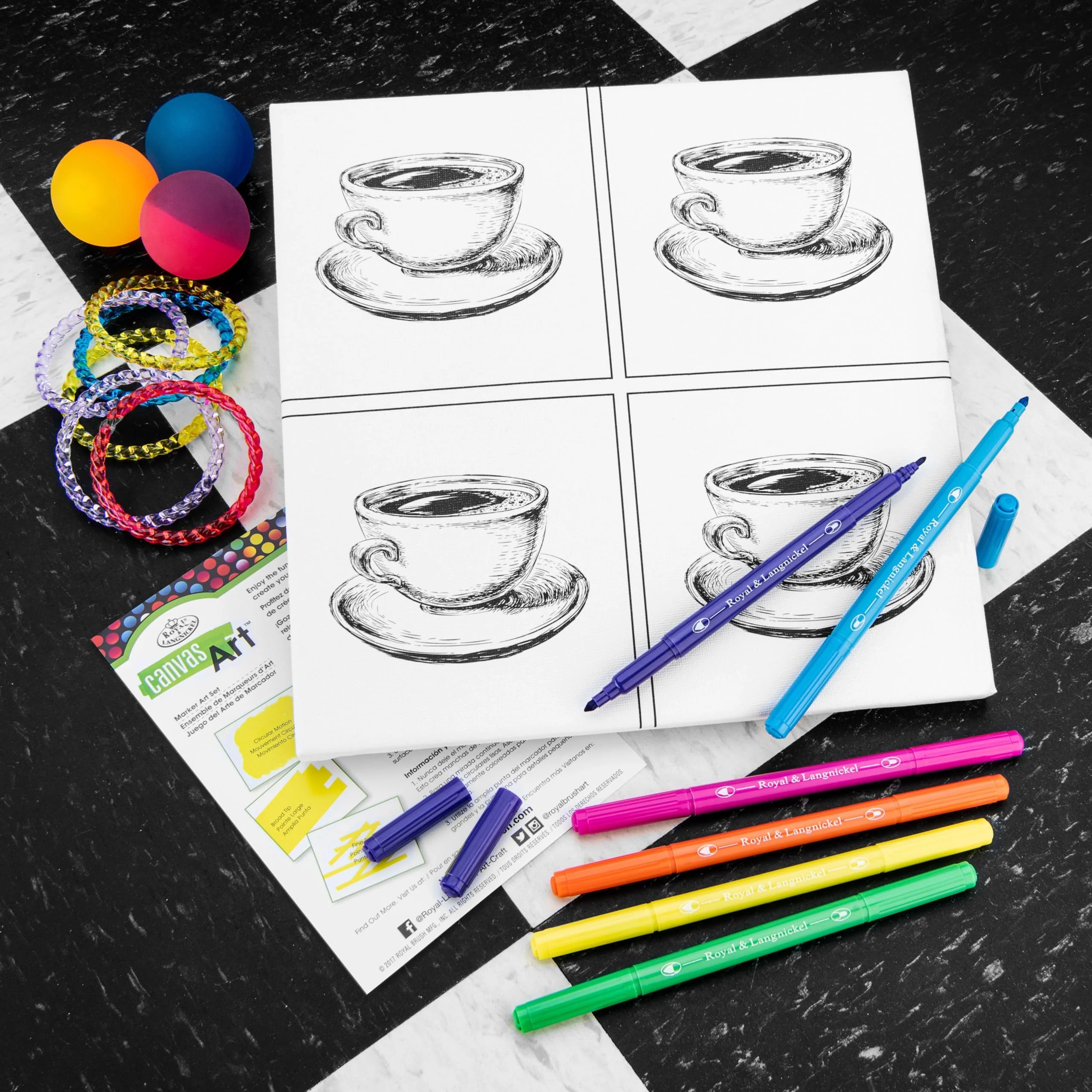 Royal & Langnickel - Canvas Art Markers TEACUPS - Image 2