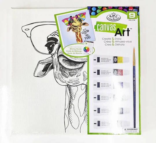 Royal & Langnickel Canvas Art with Acrylic Paints - Giraffe