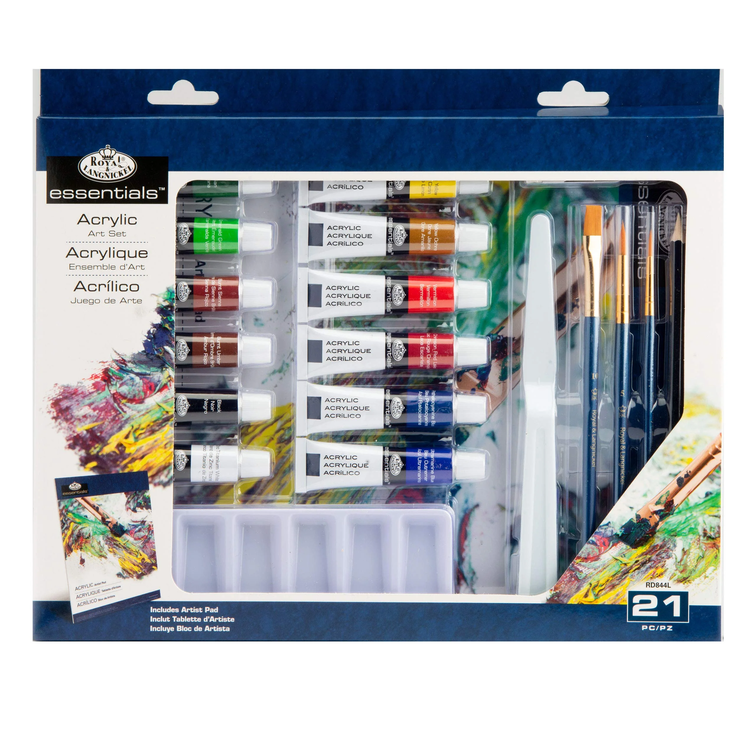 Royal & Langnickel Essentials 21 Piece Acrylic Painting Box Set