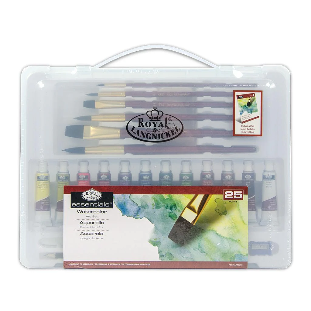 Royal & Langnickel Essentials Clear View Watercolor Painting Set, Large