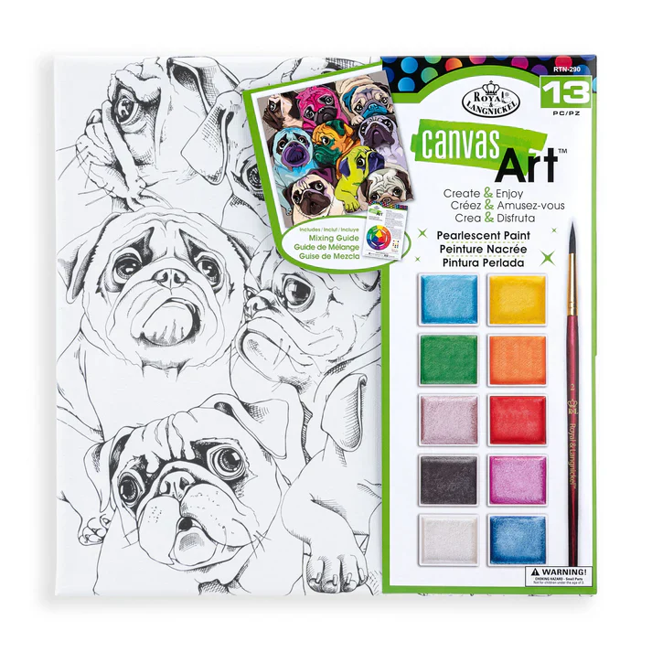 Royal & Langnickel Pearlescent Paint Canvas Art-Puppy