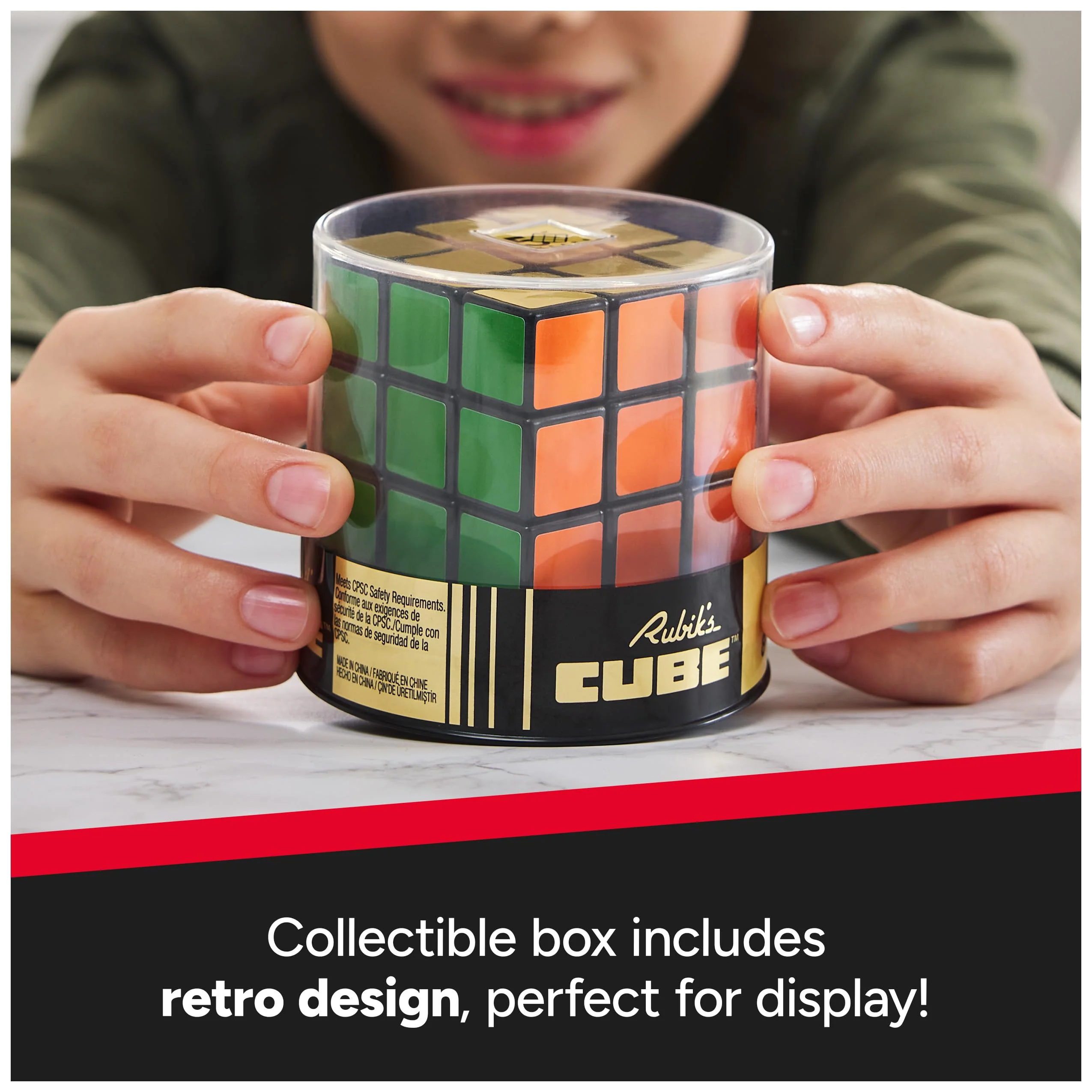 Rubik’s Cube, Special Retro 50th Anniversary Edition, Original 3x3 Cube Collectible & Desk Décor, Problem-Solving Brain Teaser, Fidget Toy, Sensory Puzzle for Adults, Teens, Kids, for Ages 8 & Up - Image 6