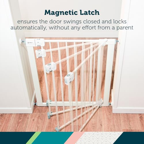 Safety 1st Easy Install Baby Gate for Doorways, Auto-Close Pressure-Mounted Magnetic Latch, Indoor Dog Gates, No Drilling, Fits 29"-38", Grey - Image 13