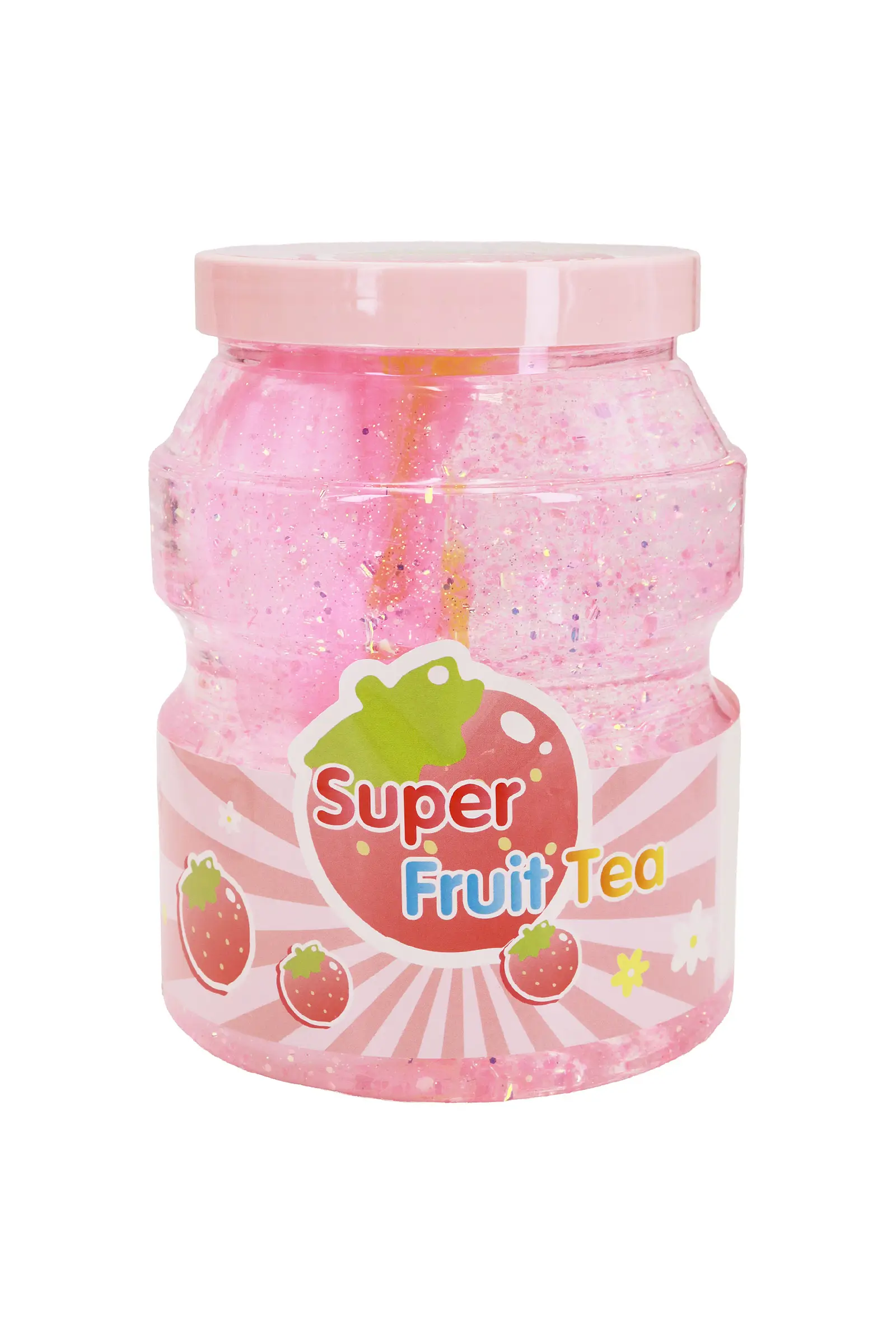 Slime Super Fruit Tea Jumbo Glittery Slime Jar