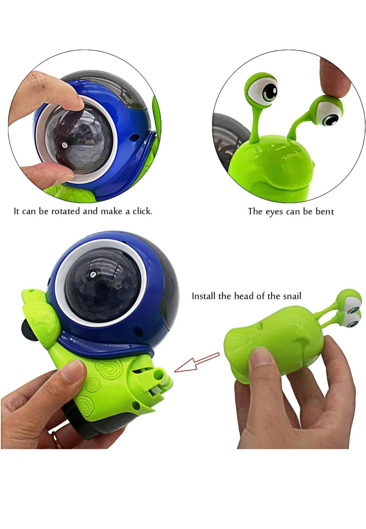 Electric Cute Toy Snail Electronic Animal Crawl, Play Music, Luminous Light - Image 6