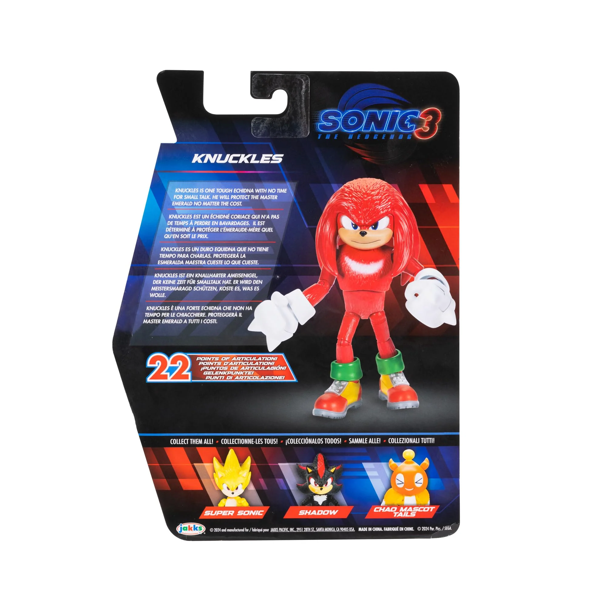 Sonic 3 Movie Action Figures 5-Inch Knuckles Collector Toy Figure, Highly Articulated for Boys Girls - Officially Licensed Sonic The Hedgehog 3 Movie Product - Image 5
