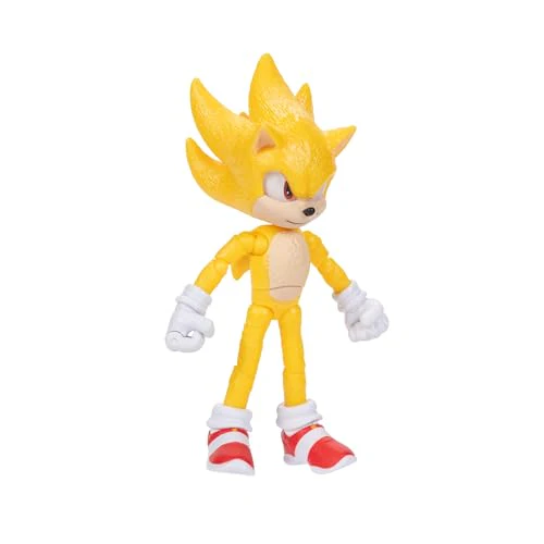Sonic The Hedgehog 3 Movie Action Figures - 5-Inch Super Sonic The Hedgehog Collector Toy Figure, Highly Articulated for Boys & Girls - Officially Licensed 3 Movie Product - Image 5