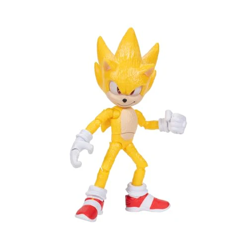 Sonic The Hedgehog 3 Movie Action Figures - 5-Inch Super Sonic The Hedgehog Collector Toy Figure, Highly Articulated for Boys & Girls - Officially Licensed 3 Movie Product - Image 7