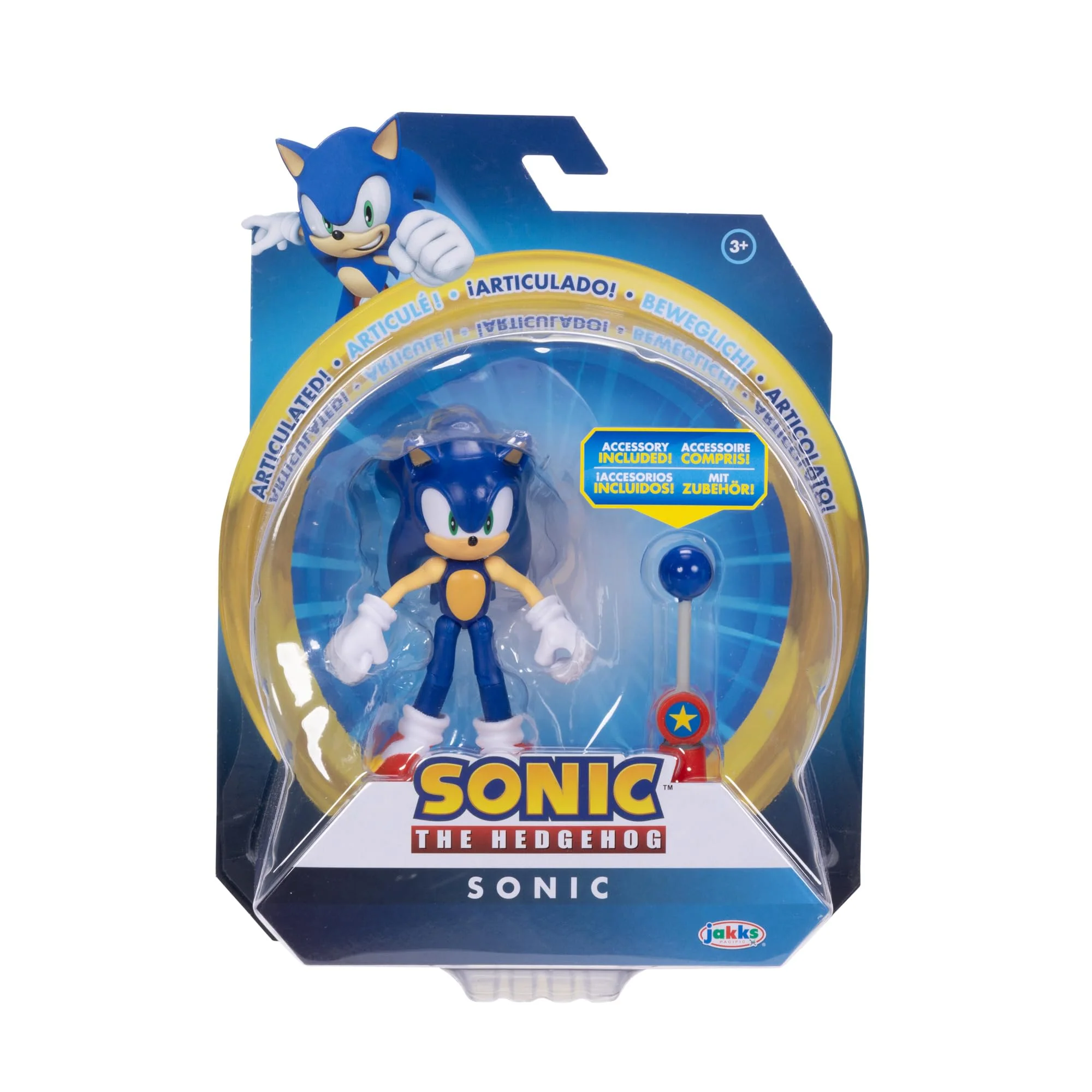 Sonic the Hedgehog 4-inch Sonic Action Figure with Blue Checkpoint Accessory. Ages 3+ - Image 4