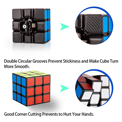 Speed Cube 3x3 Smooth Turning Magic Cube 3x3x3 Brain Teaser Puzzle Cube Sticker - Image 3