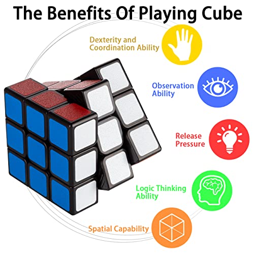 Speed Cube 3x3 Smooth Turning Magic Cube 3x3x3 Brain Teaser Puzzle Cube Sticker - Image 6