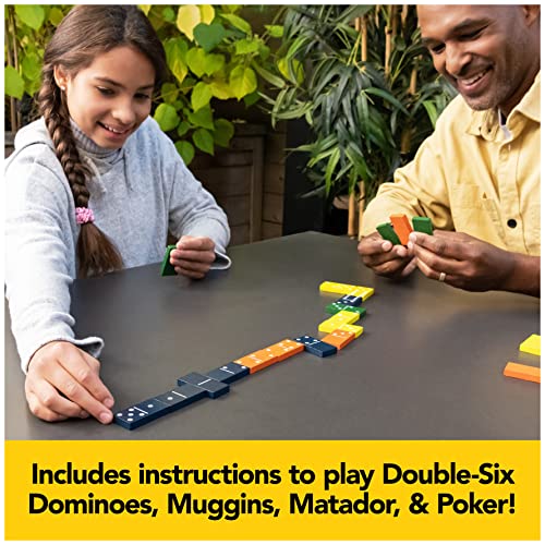 SPIN MASTER GAMES Mindful Classics, Double-Six Wood Dominoes Set Sustainable Classic Games with Wood Storage Case, for Adults and Kids Ages 8 and up - Image 5