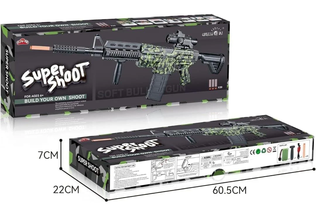 "Super Shoot" Electronic Soft Bullet Toy Gun - Image 2