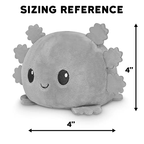TeeTurtle - The Original Reversible Axolotl Plushie - Gray + Rainbow - Cute Sensory Fidget Stuffed Animals That Show Your Mood - Image 7