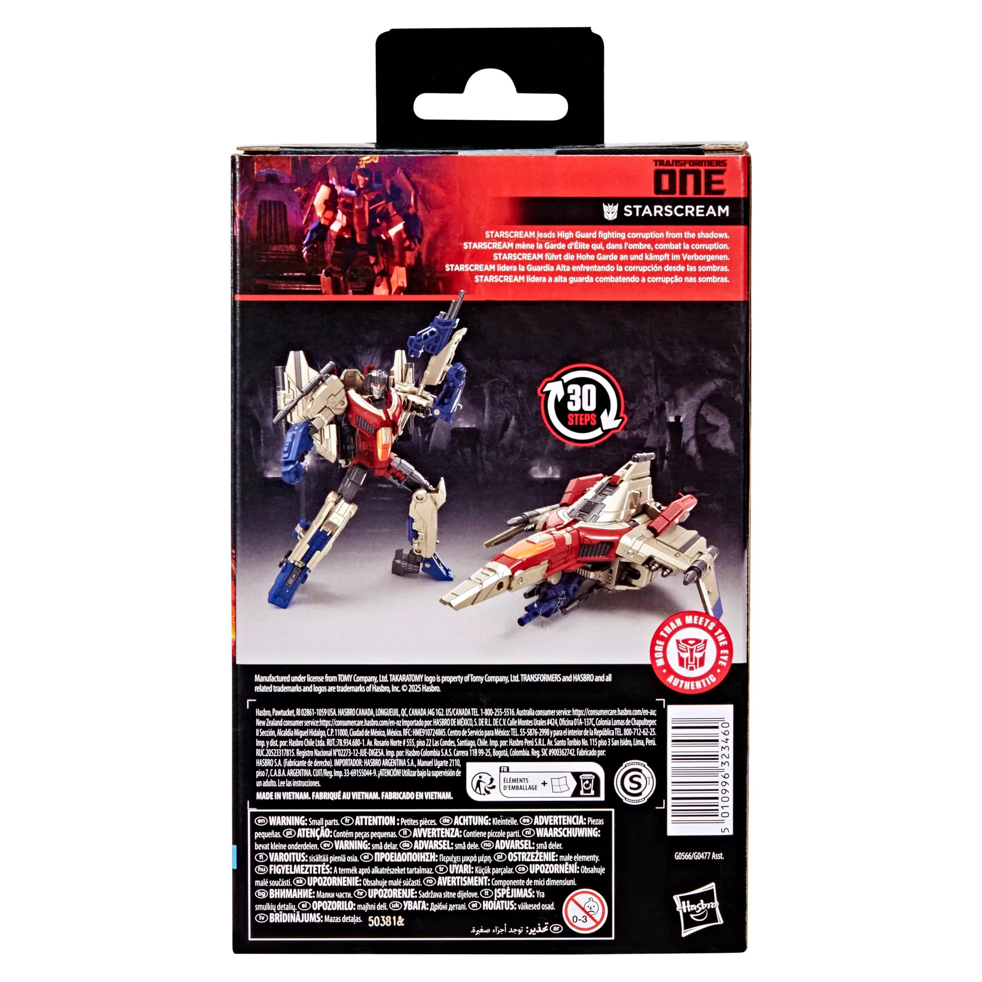 Transformers Studio Series Deluxe Class One Starscream, 4.5-inch Converting Action Figure, Robot Toys for Ages 8+ - Image 3