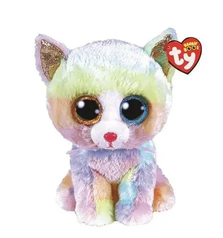TY Beanie Boos Collection Heather 15 cm Plush Toy, Green/Pink, 15 cm