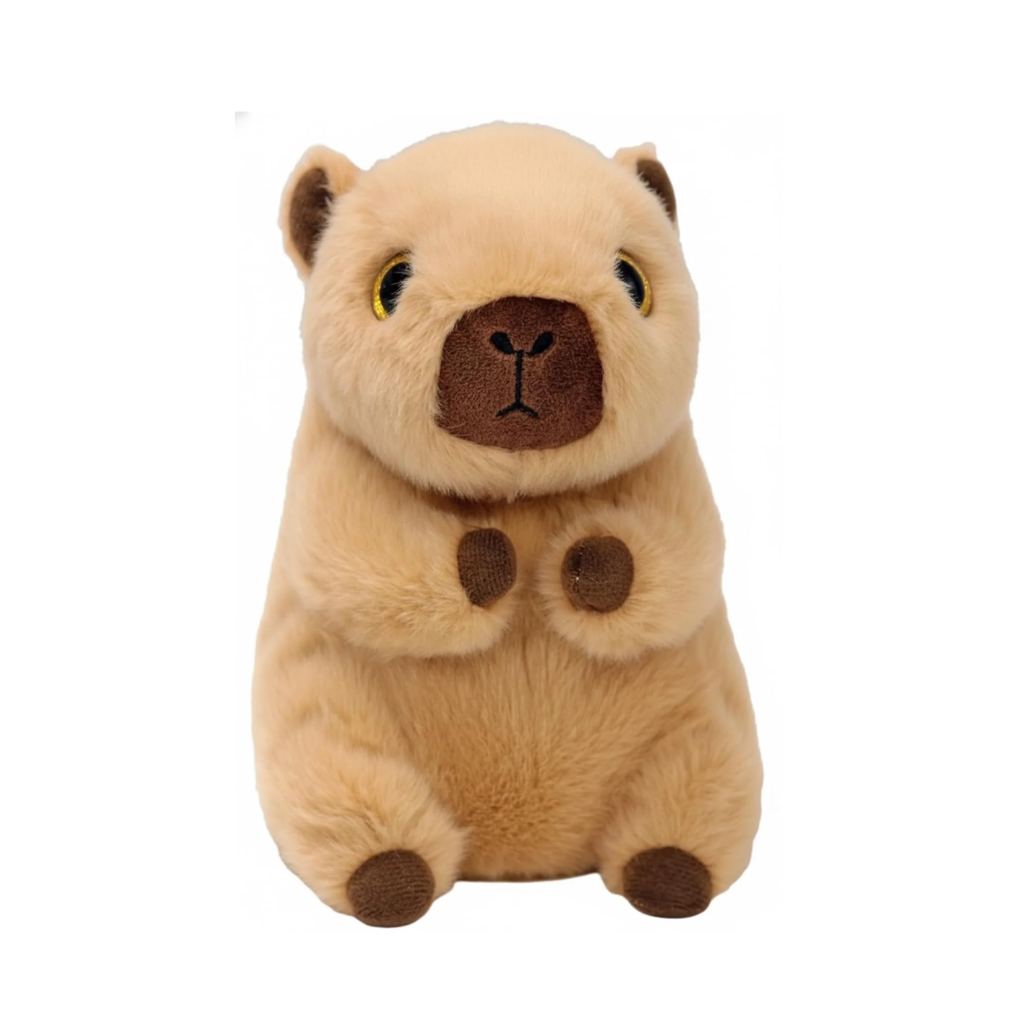TY Beanie Boos Lara the Capybara with Large Gold Eyes and Glitter - The Big Sparkly Eyes Plush Toy - 15cm