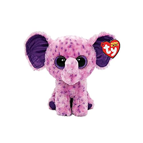 TY EVA - Pink and Purple Elephant - 6"