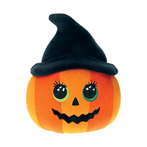 Ty Squish A Boo Ramona - Orange Striped Pumpkin, Large