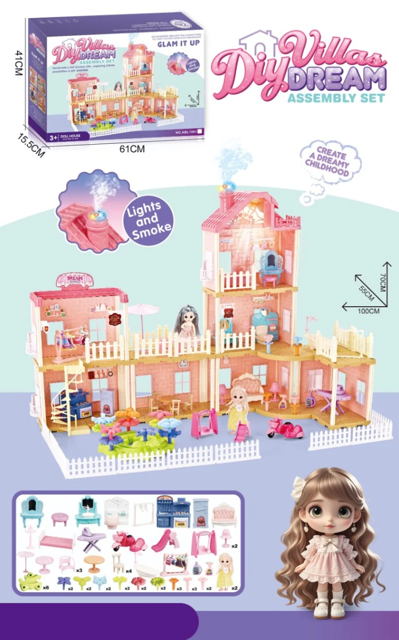 Doll House activity toy Villa Castle Princess