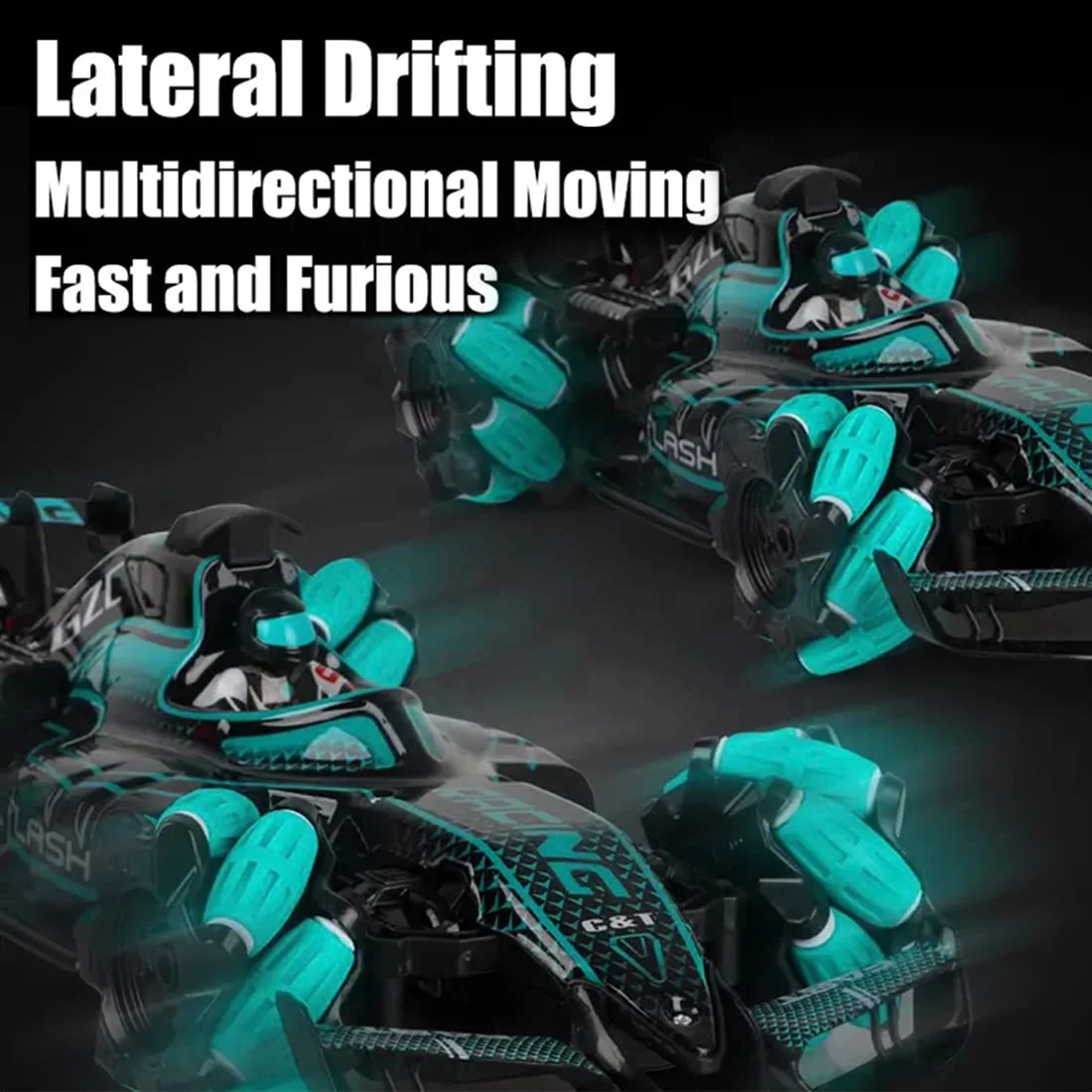 Wembley Rechargeable F1 Super Drifter 360° Rotation Remote Control Smoke car with LED Lights | 1:14 Fog Stunt High Speed 25KM/H Race Remote Control Fast Stunt Toy Car - Image 4