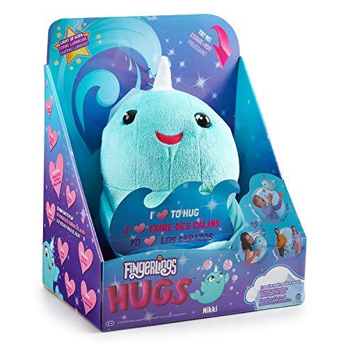 WowWee Fingerlings Hugs - Nikki (Blue Glitter) - Interactive Plush Narwhal - Image 2