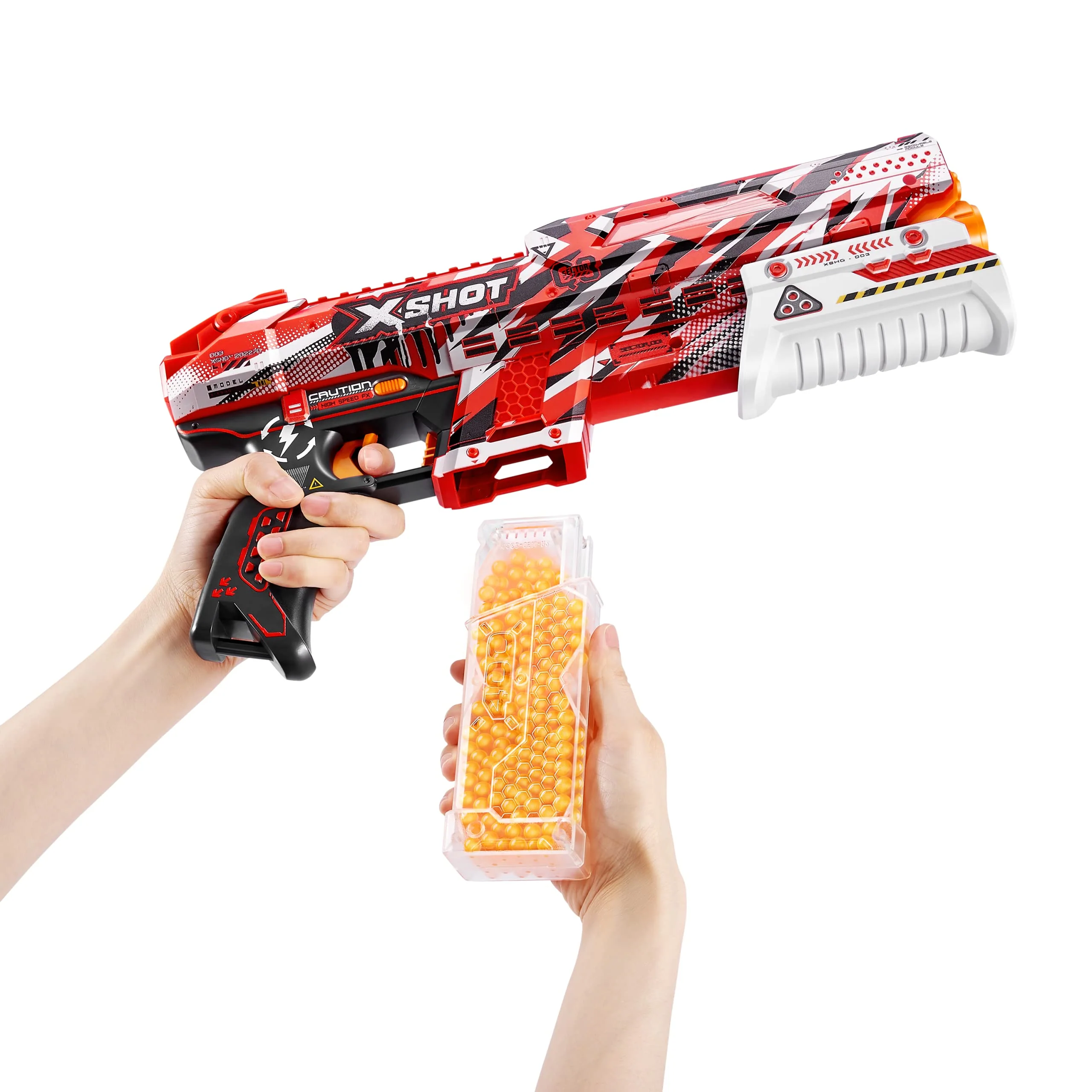 XShot Hyper Gel Clutch Blaster, Manual Prime Gel Blaster & 5,000 Hyper Gel Pellets, 100 Capacity Hopper & 400 Capacity Mag, Eyewear, Ages 14 & Up by ZURU - Image 6