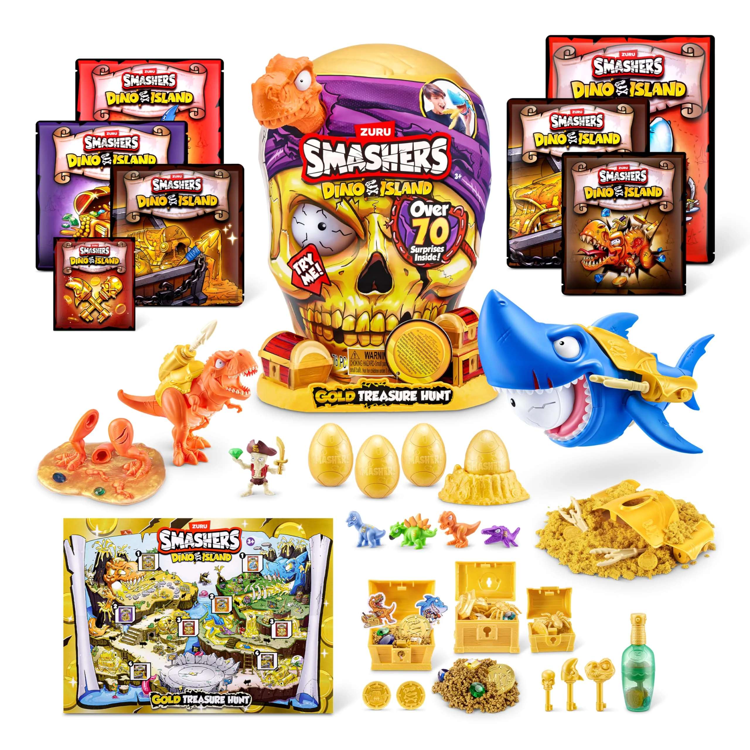Zuru Smashers Dinosaur Dino Island Gold 70 Surprises - Image 7
