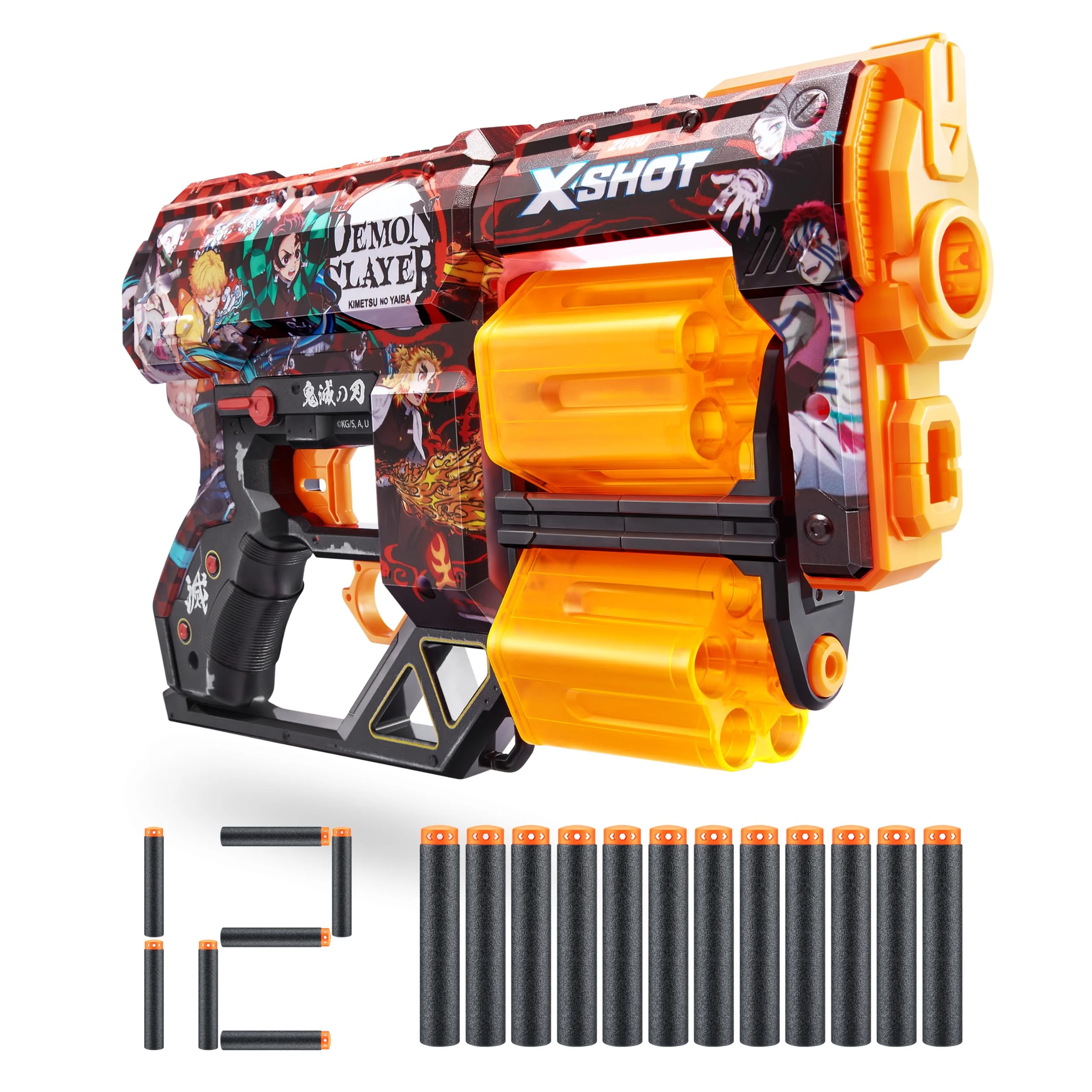 ZURU XSHOT Skins Dread with 12 Darts - Demon Slayer